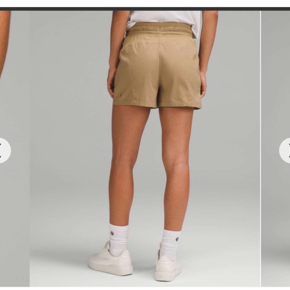 lululemon High Waist Dance Studio Filbert Tan Shorts 8 - Picture 1 of 9